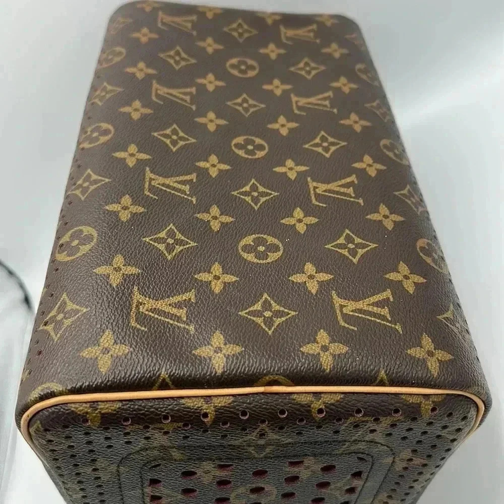 Louis Vuitton Speedy 30 Fuchsia Limited monogram perforated bag purse - Picture 9 of 13